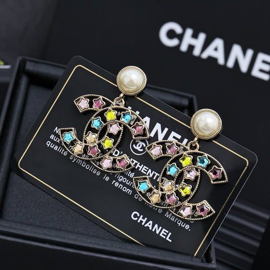 Colorful Star Statement Earrings