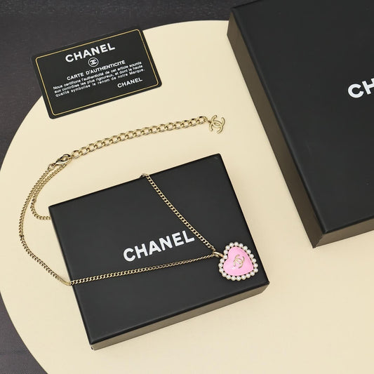 Blush Pearl Heart Pendant Necklace