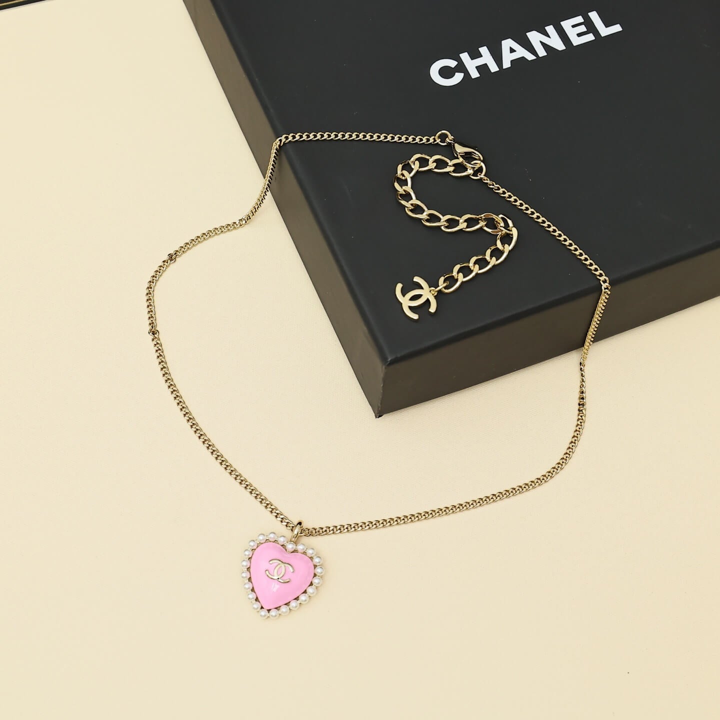 Blush Pearl Heart Pendant Necklace
